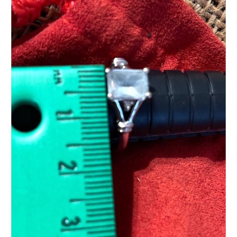 14k white Gold Aquamarine and Diamond Ring Signed Stunning Gift! Please Read - Picture 12 of 13